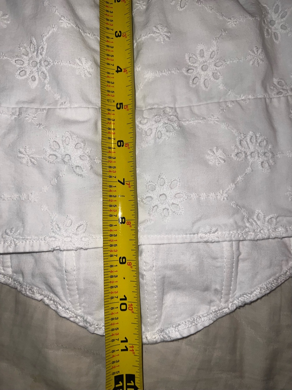 Forever 21 White Eyelet Embroidered Corset Crop Top Fairy Angel Romantic Y2K - Picture 7 of 8